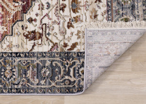 HomeRoots 8' Modern Medallion Area Rug in Soft Pink, Cream, and Gray - Durable, Stylish, Noise-Reducing Design 8' X 10' 660172