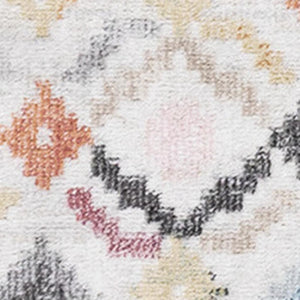 HomeRoots 8' Cream Blue and Green Tribal Area Rug - Soft, Stain-Resistant, Perfect for High-Traffic Spaces! 8' X 11' 660181