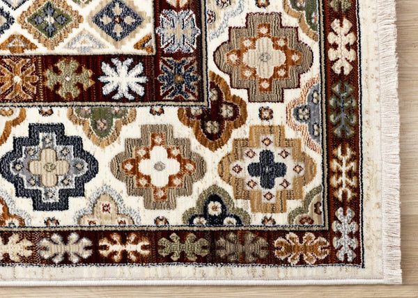HomeRoots 8' Elegant Cream Brown Tan Oriental Area Rug - Durable, Stain-Resistant Design for Modern Spaces 8' X 10' 660183