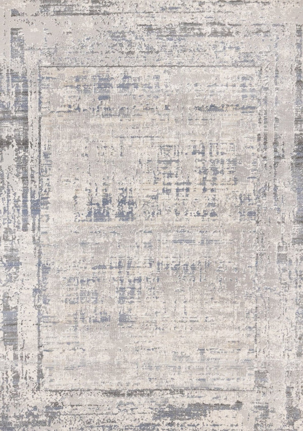 HomeRoots 8' Abstract Area Rug in Gray-Blue and Beige - Stylish, Durable, and Perfect for High-Traffic Spaces 8' X 11' 660190