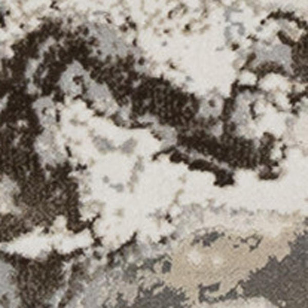 HomeRoots 5' Modern Taupe and Cream Abstract Area Rug - Soft, Durable, Stain-Resistant, Perfect for Busy Homes 5' X 8' 660193