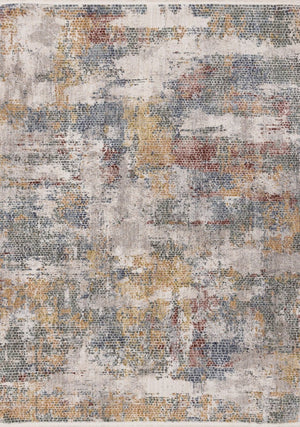 HomeRoots 8' Modern Abstract Area Rug in Cream, Blue, and Yellow – Durable, Stylish, and Low-Maintenance Design 8' X 10' 660208