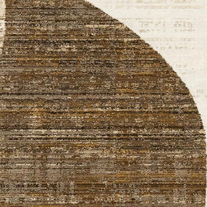 HomeRoots 8' Modern Abstract Area Rug in Cream, Blue, and Brown - Durable, Stain-Resistant Design for Any Room 8' X 10' 660228