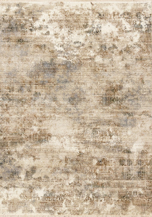 HomeRoots 8' Abstract Area Rug in Cream, Gray, and Tan - Modern, Durable Design for Everyday Use and Style 8' X 10' 660230