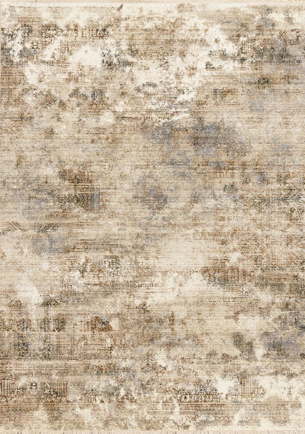 HomeRoots 8' Abstract Area Rug in Cream, Gray, and Tan - Modern, Durable Design for Everyday Use and Style 8' X 10' 660230