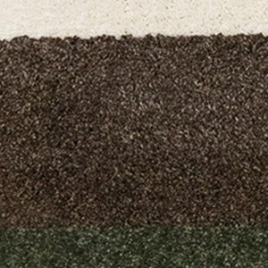 HomeRoots 8' Modern Cream Green Brown Geometric Area Rug - Durable, Stain-Resistant, Perfect for Busy Homes 8' X 11' 660232