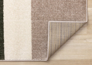 HomeRoots 8' Modern Cream Green Brown Geometric Area Rug - Durable, Stain-Resistant, Perfect for Busy Homes 8' X 11' 660232