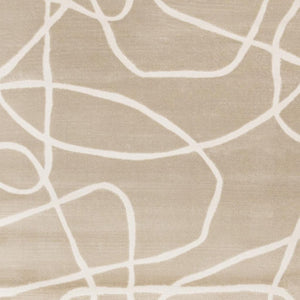 HomeRoots 5' Cream and Tan Abstract Area Rug – Modern Design, Stain Resistant, Easy-Care for Busy Homes 5' X 8' 660237