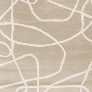 HomeRoots 8' Cream and Tan Abstract Area Rug - Modern Design, Durable, and Soft for Stylish Living Spaces 8' X 11' 660238