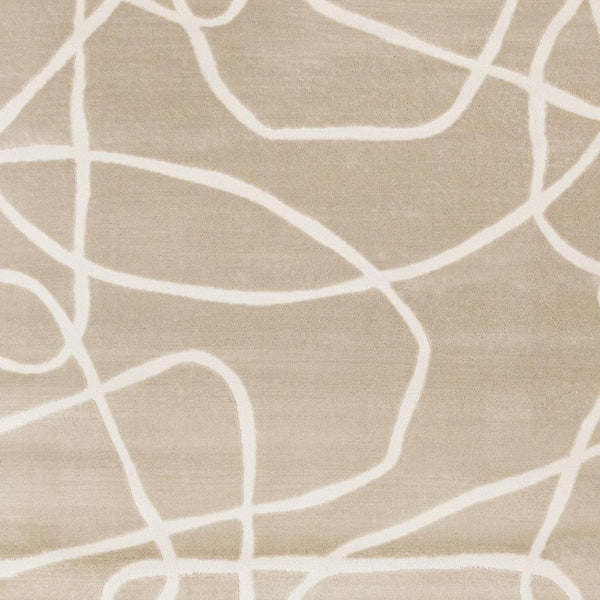 HomeRoots 8' Cream and Tan Abstract Area Rug - Modern Design, Durable, and Soft for Stylish Living Spaces 8' X 11' 660238
