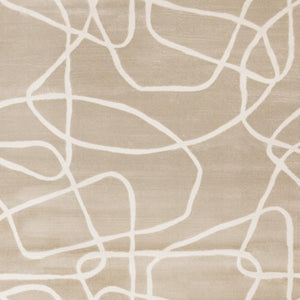 HomeRoots 8' Cream and Tan Abstract Area Rug - Modern Design, Durable, and Soft for Stylish Living Spaces 8' X 11' 660238
