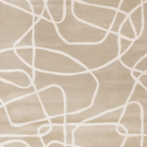 HomeRoots 8' Cream and Tan Abstract Area Rug - Modern Design, Durable, and Soft for Stylish Living Spaces 8' X 11' 660238