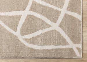 HomeRoots 8' Cream and Tan Abstract Area Rug - Modern Design, Durable, and Soft for Stylish Living Spaces 8' X 11' 660238