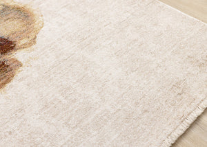 HomeRoots 8' Modern Abstract Area Rug in Beige, Blue & Brown - Durable, Stain-Resistant, and Stylish Décor Solution 8' X 10' 660240