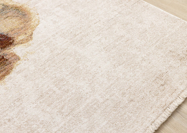 HomeRoots 8' Modern Abstract Area Rug in Beige, Blue & Brown - Durable, Stain-Resistant, and Stylish Décor Solution 8' X 10' 660240