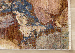 HomeRoots 8' Modern Abstract Area Rug in Beige, Blue & Brown - Durable, Stain-Resistant, and Stylish Décor Solution 8' X 10' 660240
