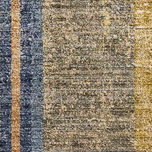 HomeRoots 8' Cream Blue and Brown Geometric Area Rug - Modern Style, Durable Design, Soft Comfort for Any Room 8' X 10' 660242