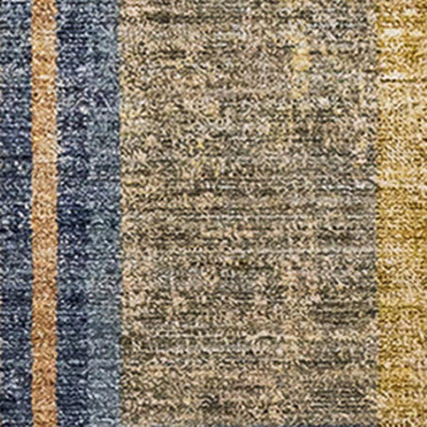 HomeRoots 8' Cream Blue and Brown Geometric Area Rug - Modern Style, Durable Design, Soft Comfort for Any Room 8' X 10' 660242