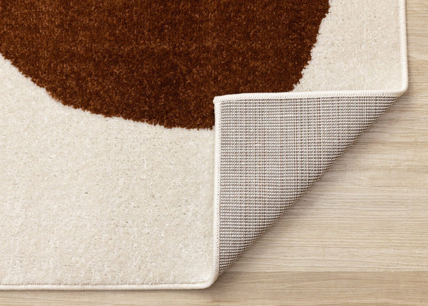 HomeRoots 5' Cream and Brown Geometric Area Rug - Modern, Stain-Resistant Design for Stylish Home Décor 8' X 11' 660250