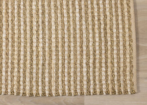 HomeRoots 5' Hand Woven Beige Area Rug - Elegant, Durable, Stain-Resistant Design for High-Traffic Homes 8' X 11' 660260