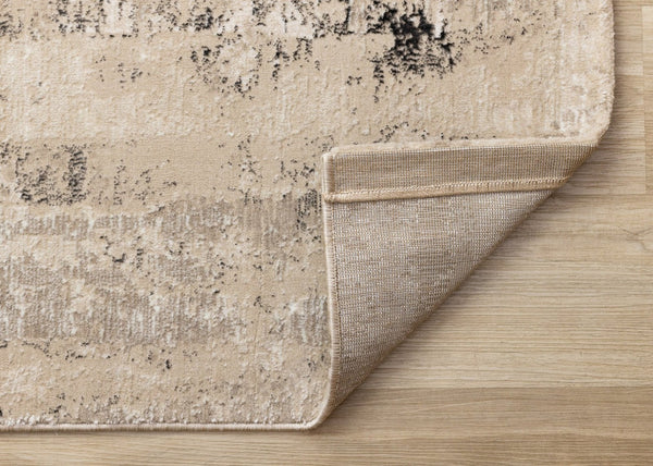 HomeRoots 5' Modern Beige and Black Area Rug - Durable, Stain-Resistant Design for Stylish Home Décor 8' X 11' 660262