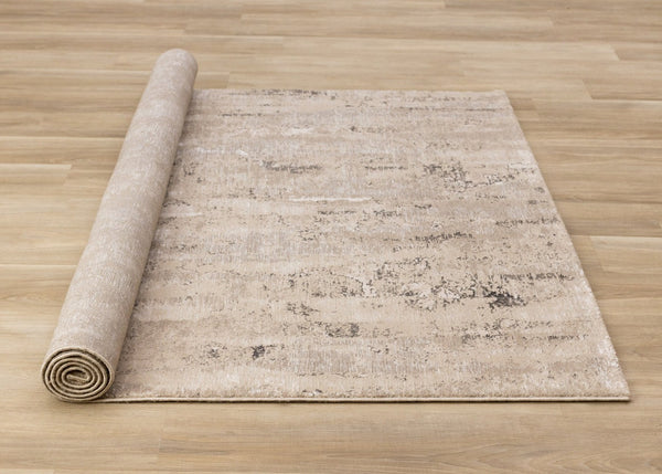 HomeRoots 5' Modern Beige and Black Area Rug - Durable, Stain-Resistant Design for Stylish Home Décor 8' X 11' 660262