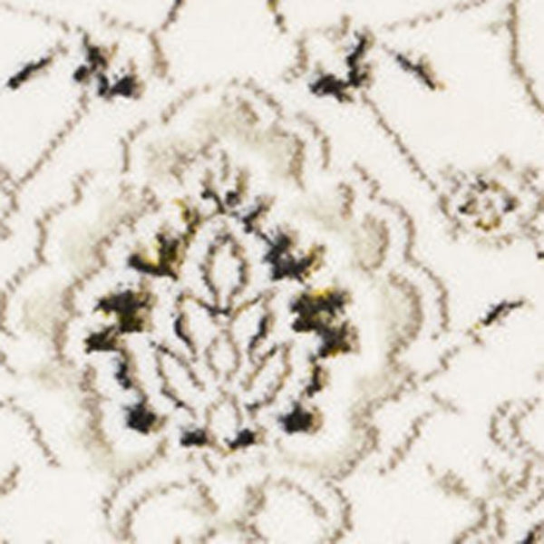 HomeRoots 5' Timeless Cream, Black & Tan Medallion Area Rug – Elegant, Durable Design for Any Home Decor 5' X 8' 660263