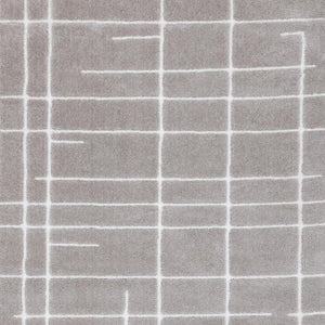 HomeRoots 5' Gray and White Striped Area Rug - Soft, Durable, and Stylish for High-Traffic Spaces in Your Home 5' X 8' 660267