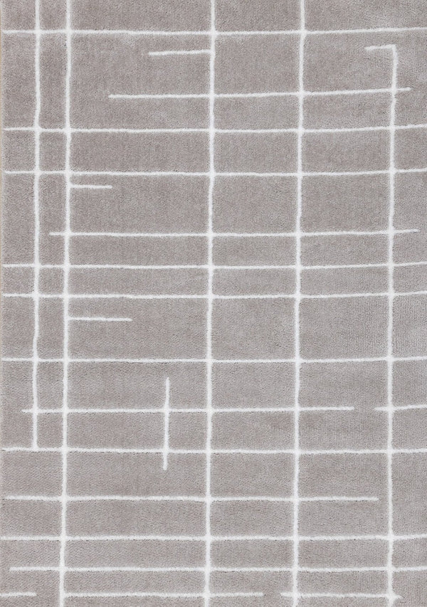 HomeRoots 5' Gray and White Striped Area Rug - Soft, Durable, and Stylish for High-Traffic Spaces in Your Home 5' X 8' 660267
