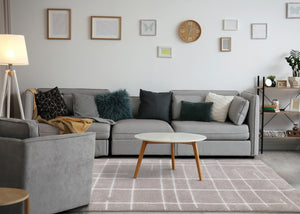 HomeRoots 5' Gray and White Striped Area Rug - Soft, Durable, and Stylish for High-Traffic Spaces in Your Home 5' X 8' 660267