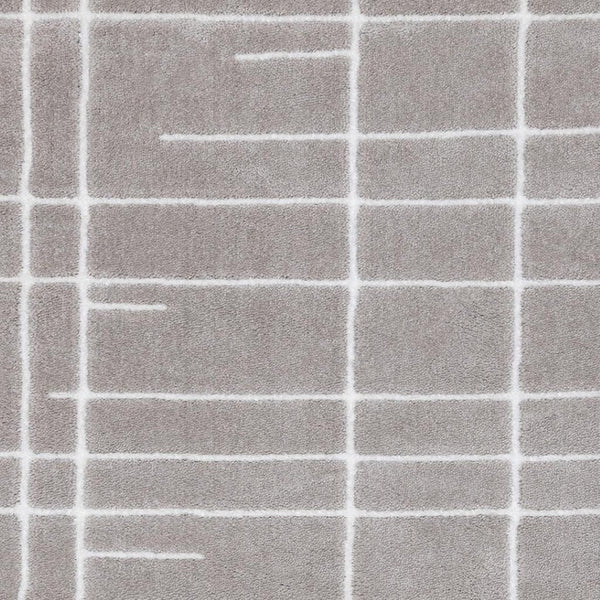 HomeRoots 5' Gray and White Striped Area Rug - Soft, Durable, and Stylish for High-Traffic Spaces in Your Home 8' X 11' 660268