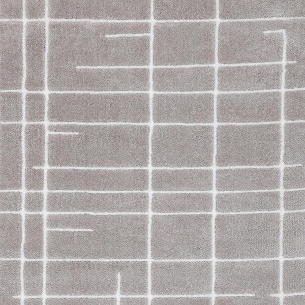 HomeRoots 5' Gray and White Striped Area Rug - Soft, Durable, and Stylish for High-Traffic Spaces in Your Home 8' X 11' 660268