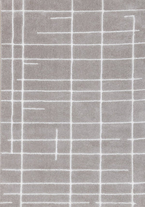 HomeRoots 5' Gray and White Striped Area Rug - Soft, Durable, and Stylish for High-Traffic Spaces in Your Home 8' X 11' 660268