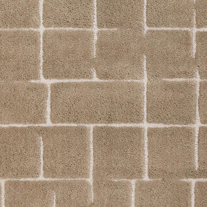 HomeRoots 5' Gray and Taupe Geometric Area Rug - Modern, Soft, and Durable Design for Any Living Space 5' X 8' 660269