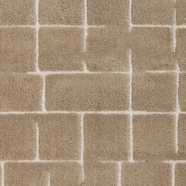 HomeRoots 5' Gray and Taupe Geometric Area Rug - Modern, Soft, and Durable Design for Any Living Space 5' X 8' 660269