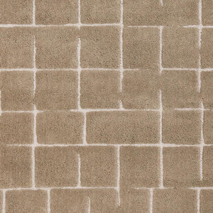 HomeRoots 5' Gray and Taupe Geometric Area Rug - Modern, Soft, and Durable Design for Any Living Space 8' X 11' 660270