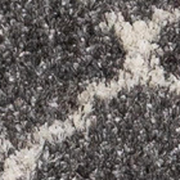 HomeRoots 5' Gray and Cream Ogee Area Rug – Stylish, Durable, Stain-Resistant, Perfect for Modern Living Spaces 5' X 8' 660271
