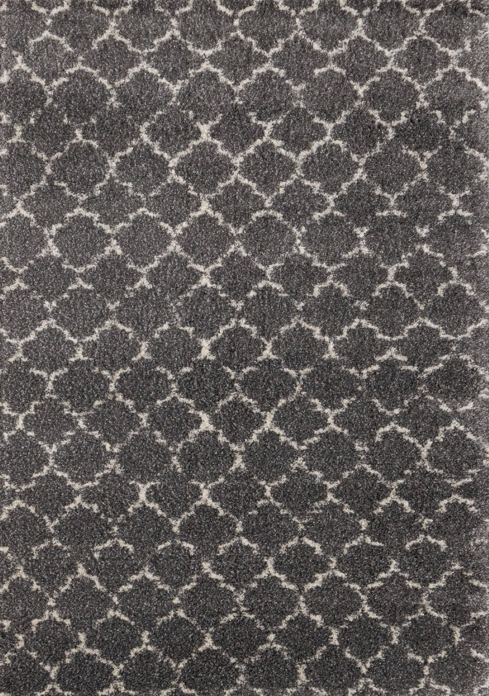 HomeRoots 5' Gray and Cream Ogee Area Rug – Stylish, Durable, Stain-Resistant, Perfect for Modern Living Spaces 5' X 8' 660271