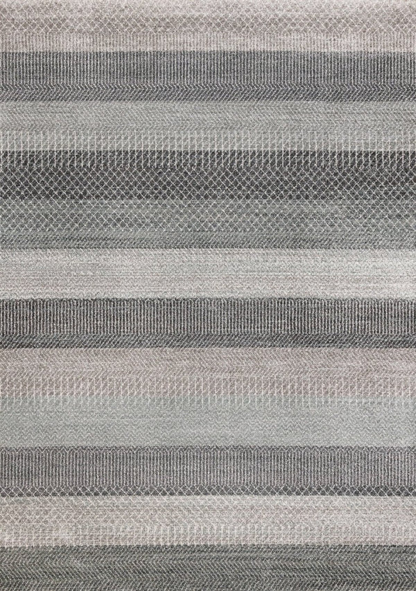 HomeRoots 5' Gray and Taupe Geometric Area Rug - Modern, Durable, and Stain-Resistant for Stylish Living Spaces 5' X 8' 660273