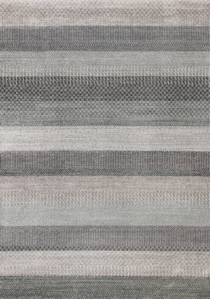 HomeRoots 5' Gray and Taupe Geometric Area Rug - Modern, Durable, and Stain-Resistant for Stylish Living Spaces 8' X 11' 660274
