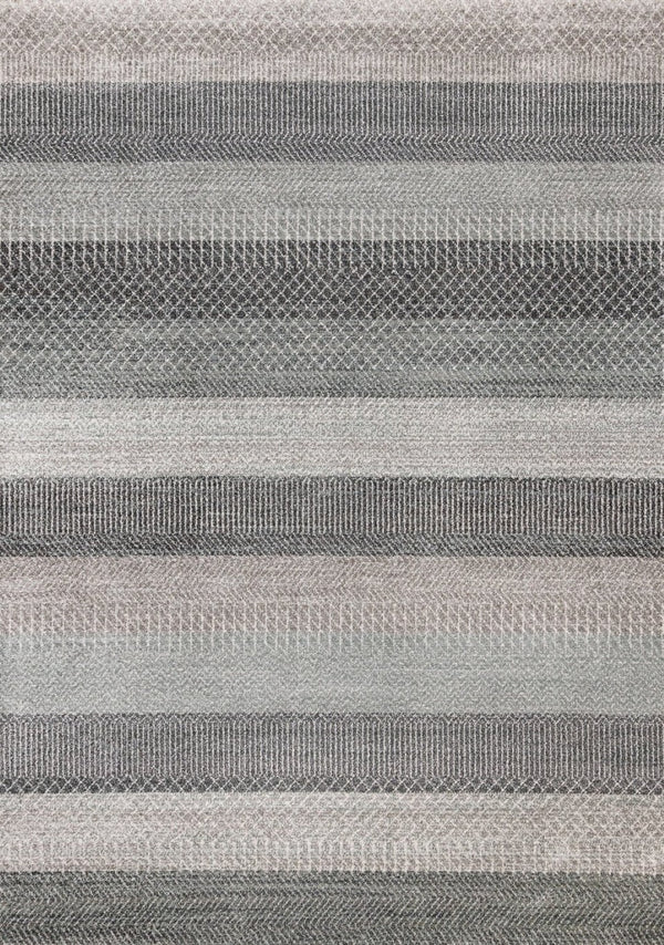 HomeRoots 5' Gray and Taupe Geometric Area Rug - Modern, Durable, and Stain-Resistant for Stylish Living Spaces 8' X 11' 660274