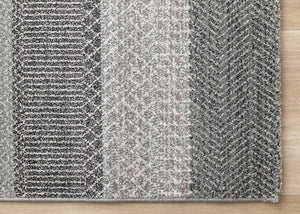 HomeRoots 5' Gray and Taupe Geometric Area Rug - Modern, Durable, and Stain-Resistant for Stylish Living Spaces 8' X 11' 660274