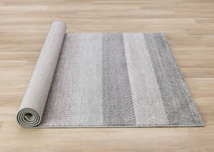 HomeRoots 5' Gray and Taupe Geometric Area Rug - Modern, Durable, and Stain-Resistant for Stylish Living Spaces 8' X 11' 660274