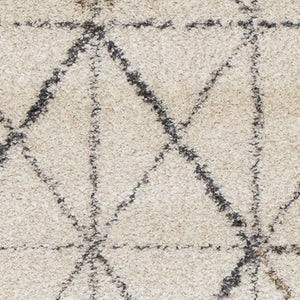 HomeRoots 5' Cream and Gray Tribal Area Rug – Soft, Durable Design for Modern Living Spaces and Families 8' X 11' 660278