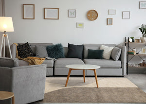 HomeRoots 5' Modern Geometric Area Rug in Beige, Gray, and Brown - Stylish, Durable, and Easy Care for Homes 8' X 11' 660289