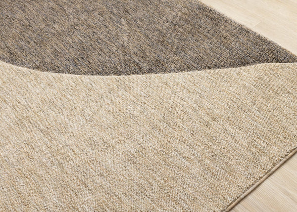 HomeRoots 5' Modern Geometric Area Rug in Beige, Gray, and Brown - Stylish, Durable, and Easy Care for Homes 8' X 11' 660289