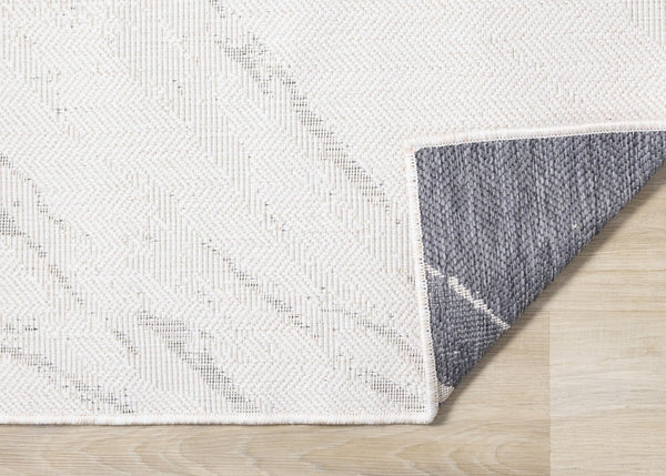 HomeRoots 5' Stylish Cream and Gray Abstract Area Rug - Perfect for Modern Living Spaces and Easy Care 8' X 11' 660291