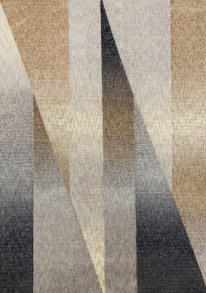 HomeRoots 5' Stylish Gray Brown and Beige Geometric Area Rug - Durable, Stain-Resistant, Easy-Care Design 5' X 8' 660292
