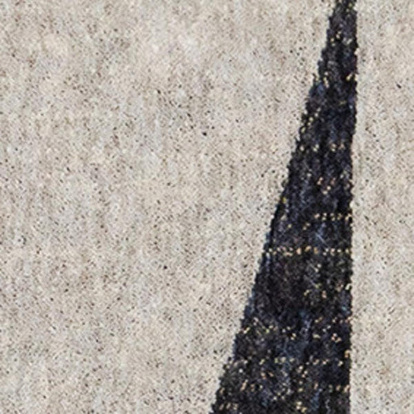 HomeRoots 5' Stylish Gray Brown and Beige Geometric Area Rug - Durable, Stain-Resistant, Easy-Care Design 8' X 11' 660293