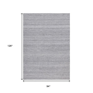 HomeRoots 5' Cream and Gray Abstract Hand-Woven Area Rug for Modern Elegance in Living Spaces and Homes 8' X 11' 660301
